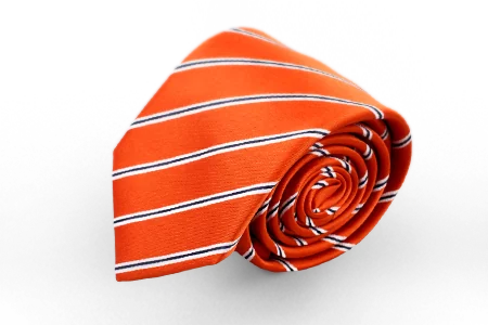 Оранжевый галстук в полоску Manzetti (Италия)