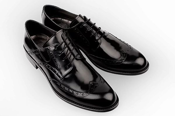 Черные ботинки с узором и линиями Manzetti (Италия)