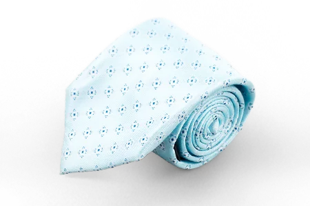 Голубой галстук с синим микроузором Manzetti (Италия)
