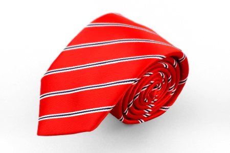 Красный галстук в полоску Manzetti (Италия)
