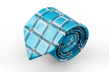 Голубой галстук с геометрическим узором Manzetti (Италия)
