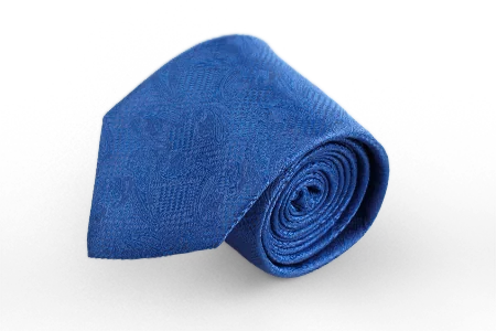 Синий галстук с синим принтом Manzetti (Италия)