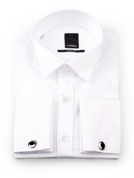 Белая мужская рубашка с белыми пуговицами Manzetti (Италия)