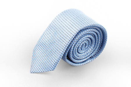 Голубой галстук с черным микроузором Manzetti (Италия)